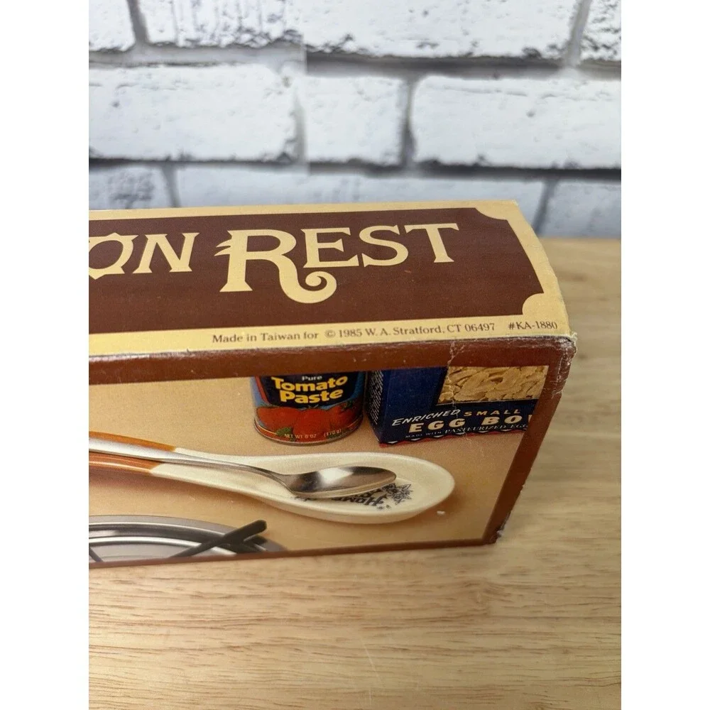 Ceramic Home Sweet Home Spoon Rest Cottagecore New In Box 9”